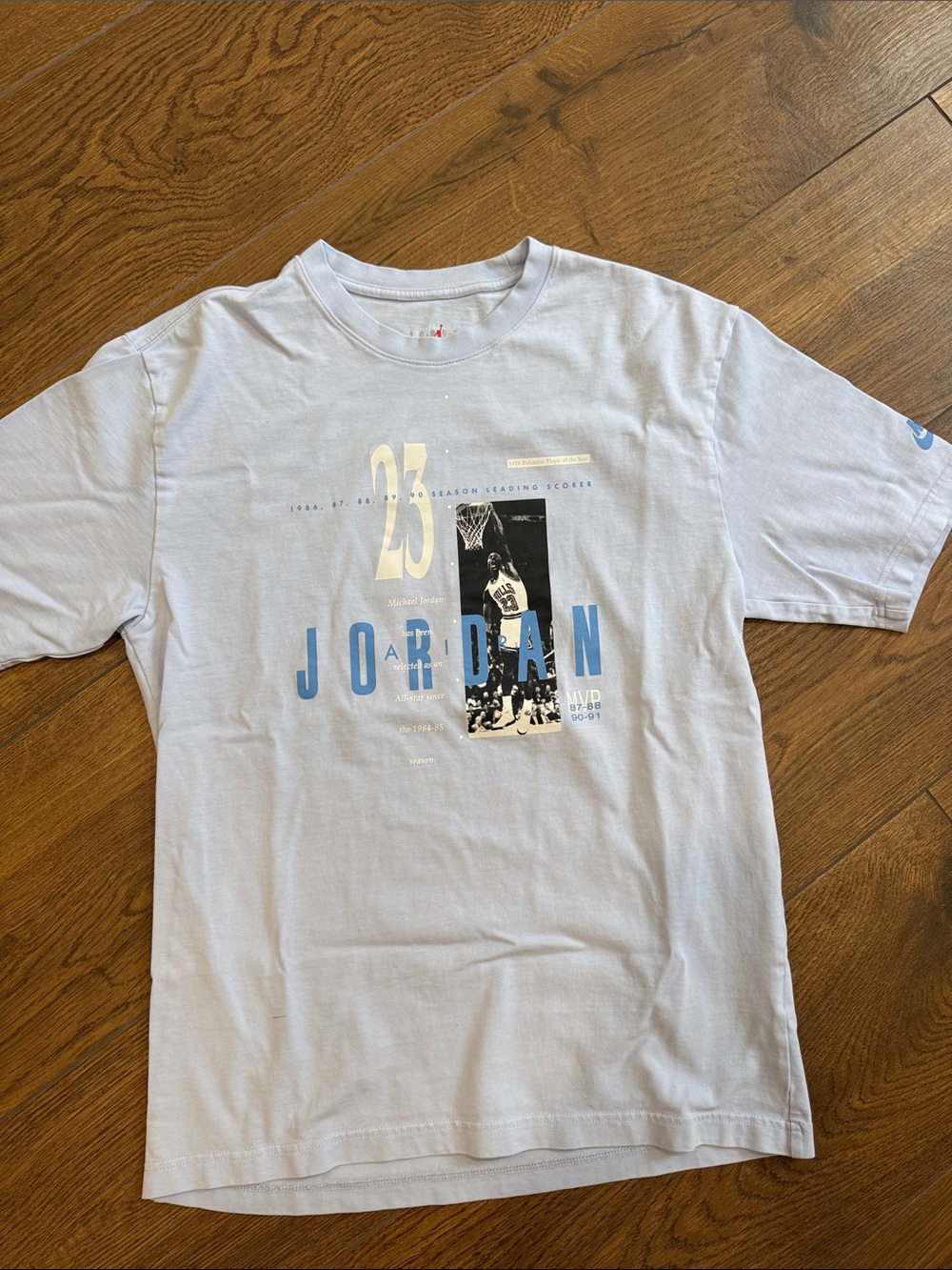 Jordan 23 Graphic Short Sleeve Tee - Light Blue Mens size Small